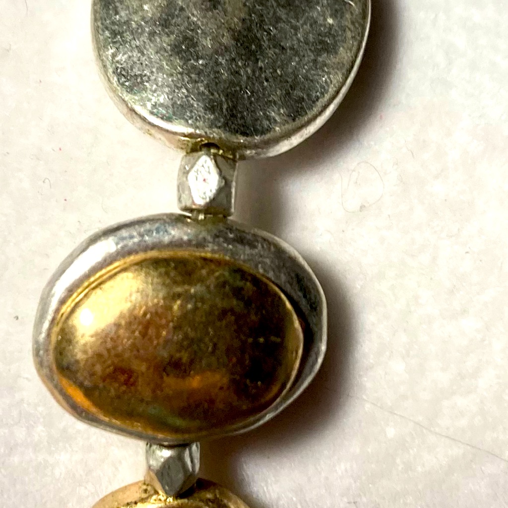 Gold And Silver Discs Adjustable 1014 Gold And Silver Discs Adjustable 1014
